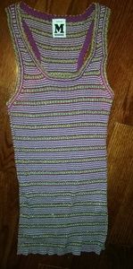 M Missoni metallic stripe knit tank